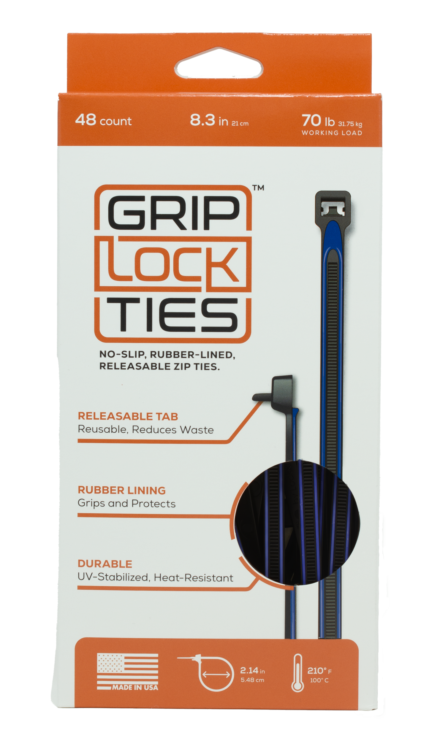 GripLockTies® Ties - Releasable and non-slip tie