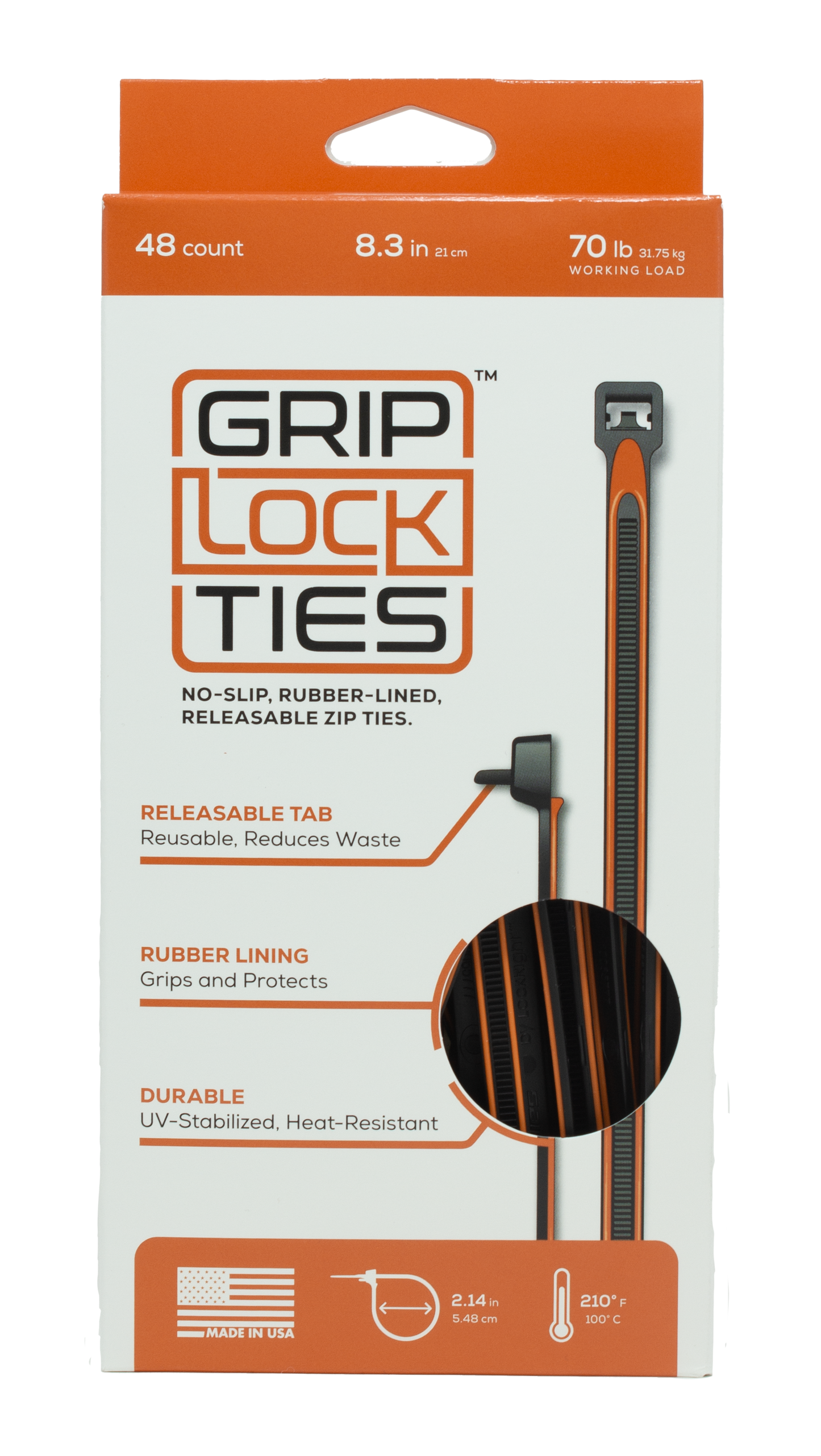 GripLockTies® Ties - Releasable and non-slip tie