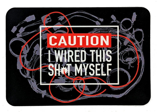 Zack the Wiring Guy Caution Sticker