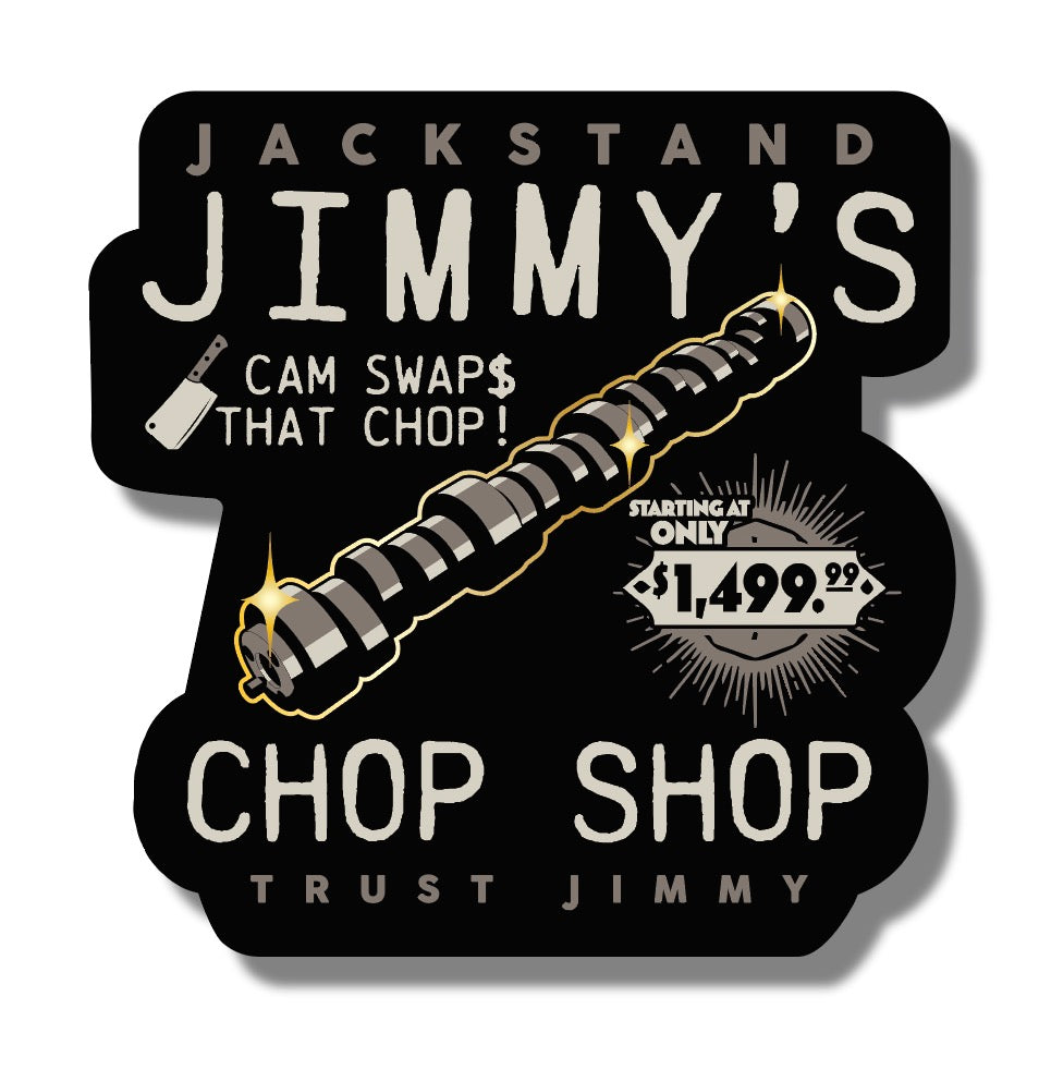 Jackstand Jimmy's Chop Shop Sticker