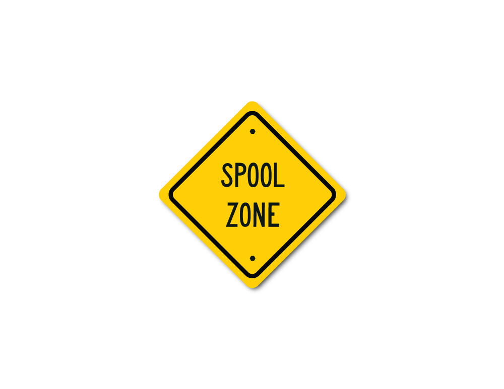 Spool Zone Sticker